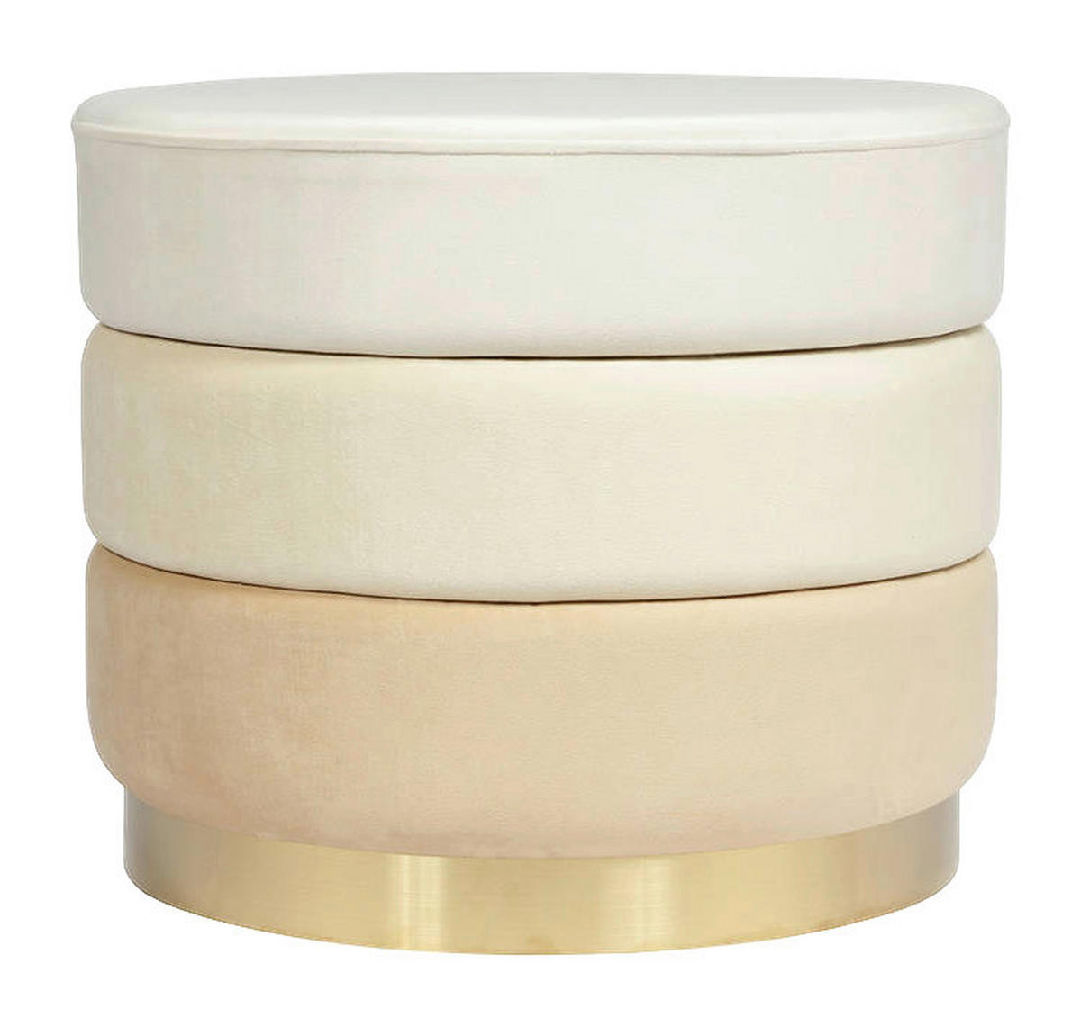 360 Living Hocker Elyse 101 creme H/D: ca. 42x50 cm Elyse 101 - creme (50,00/42,00cm) - 360 Living
