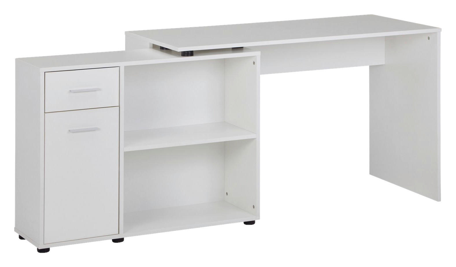 Schreibtischkombination weiß B/H/T: ca. 120x75,5x106,5 cm Schreibtischkombination - weiß (120,00/75,50/106,50cm) - Wohnling