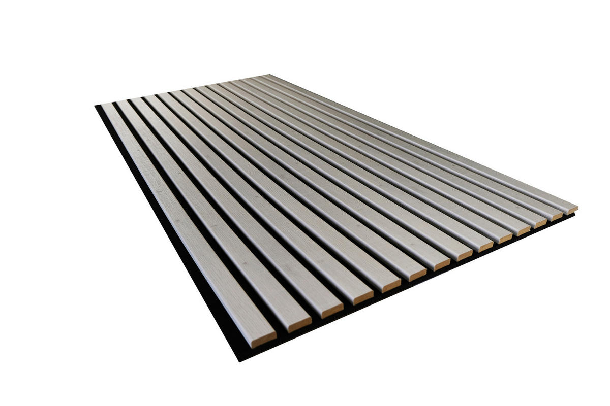 Akustikpaneel weiß L/B/H: ca. 1,9x56,1x240 cm pro Stück Akustikplatte 240x56 Eiche Verona - weiß (1,90/56,10/240,00cm)