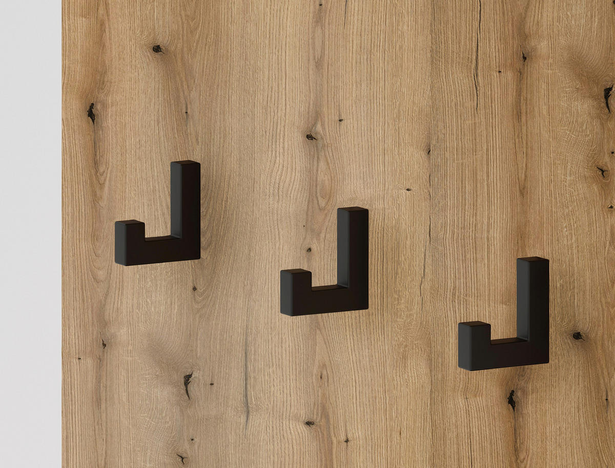 Garderobe NORDIC Eiche Artisan Nachbildung B/H/T: ca. 100x204x40 cm NORDIC - Eiche (100,00/204,00/40,00cm) - WIPMEB