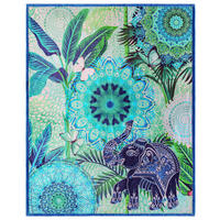 Wohndecke Isara Polysamt Isara - blau (130,00/160,00cm) - HIP