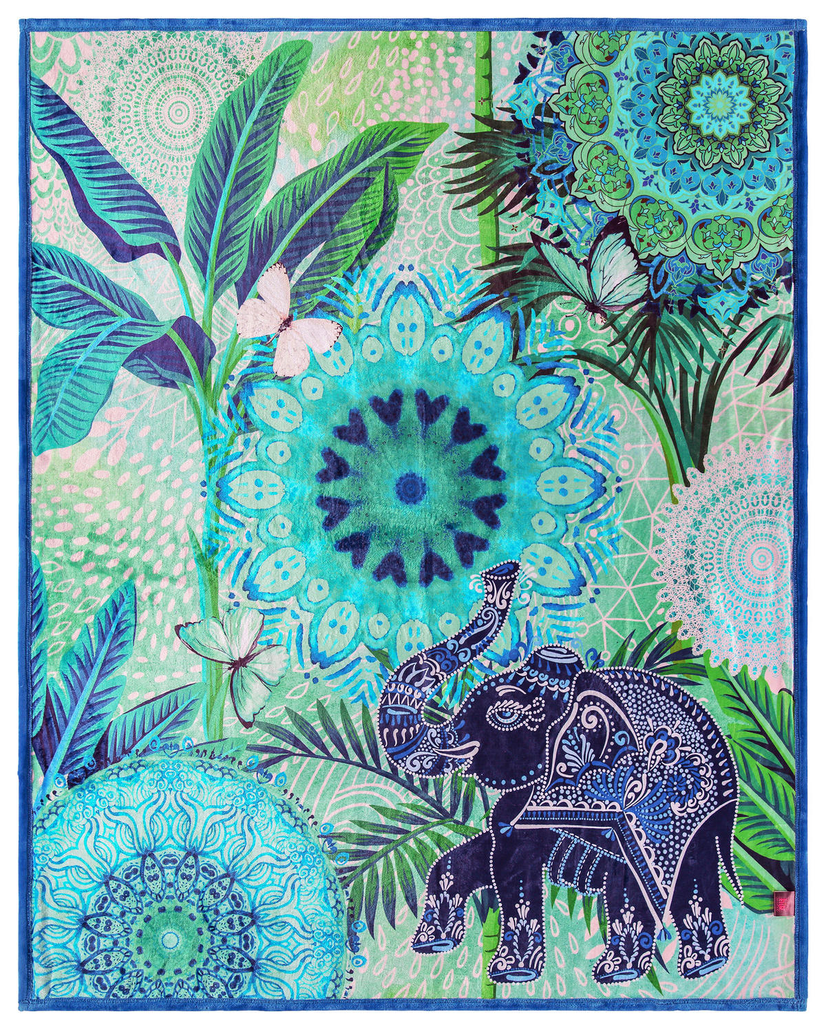 Wohndecke Isara Polysamt Isara - blau (130,00/160,00cm) - HIP