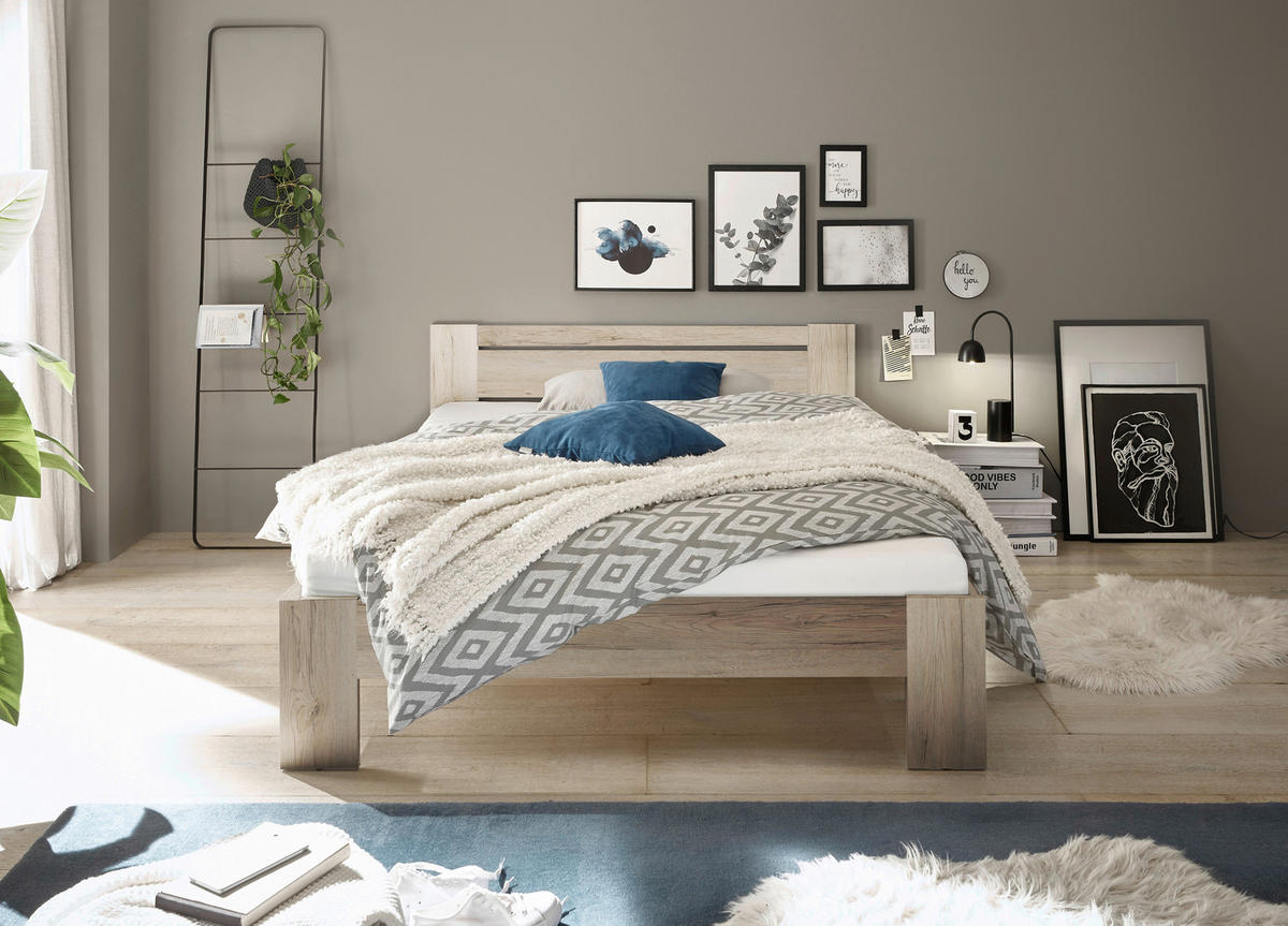 Futonbett Cannes Eiche San-Remo Nachbildung Liegefläche B/L: ca. 140x200 cm Cannes - Eiche (145,00/71,00/204,00cm)