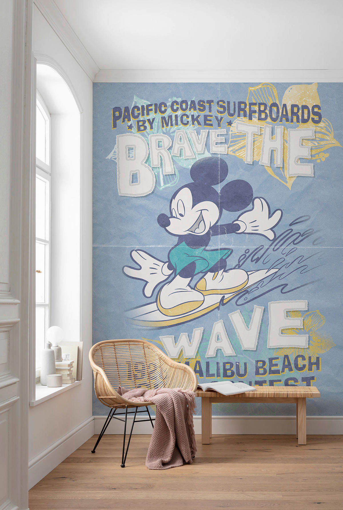 Komar Fototapete Mickey Brave the Wave IADX4-014 B/H: ca. 200x280 cm Mickey Brave the Wave IADX4-014 - (200,00/280,00cm) - Komar