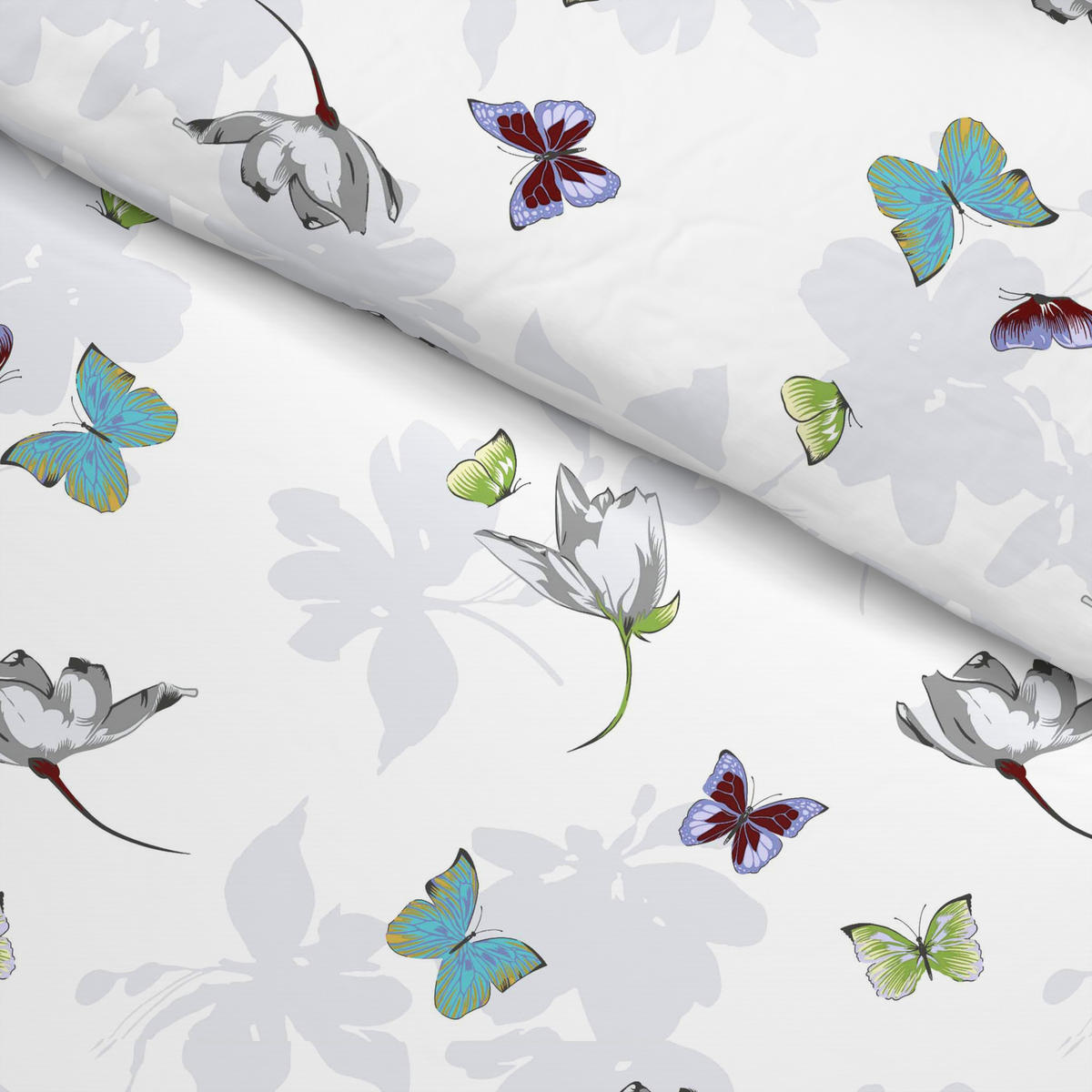 Baumwoll Bettwäsche Renforce Bettwäsche_Renforce Schmetterlinge - multicolor (135,00/200,00cm)