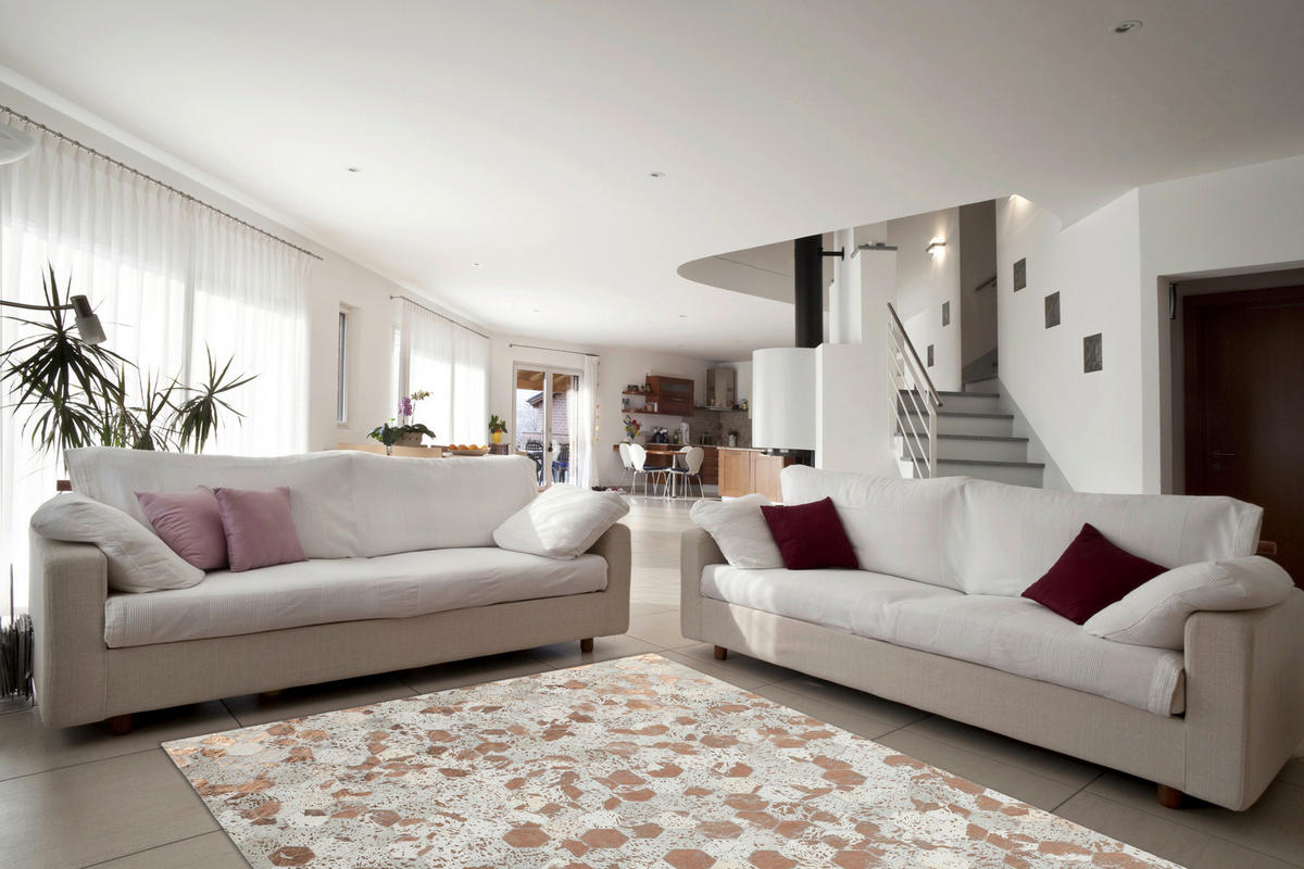 360Living Teppich Dazzle Chrom B/L: ca. 80x150 cm Dazzle - Chrom/elfenbein (80,00/150,00cm) - 360Living