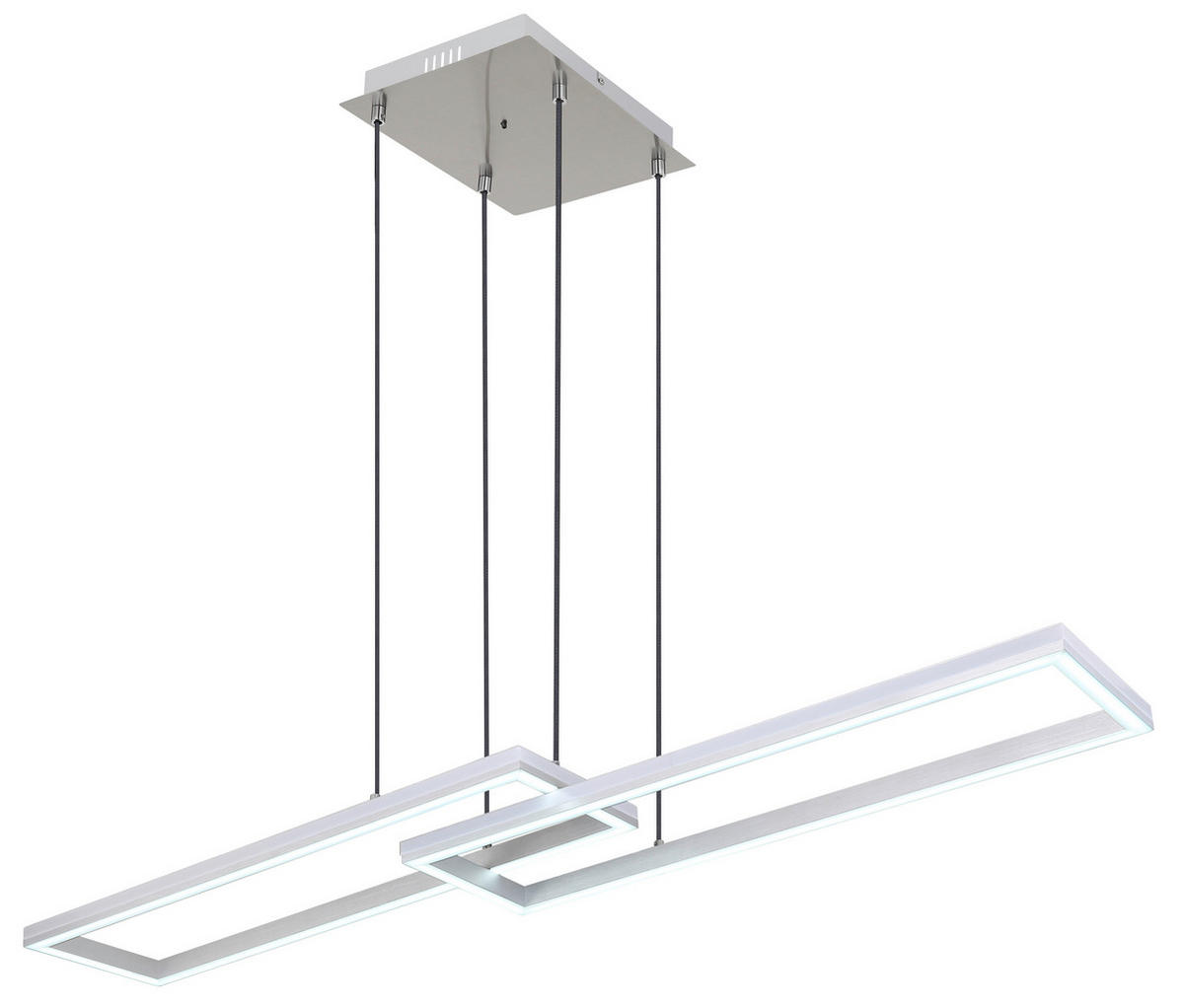 GLOBO LED-Pendelleuchte Salmos 67209-45H Silbergrau Aluminium Kunststoff B/H: ca. 120x26 cm Salmos - Silbergrau (120,00/26,00cm) - GLOBO