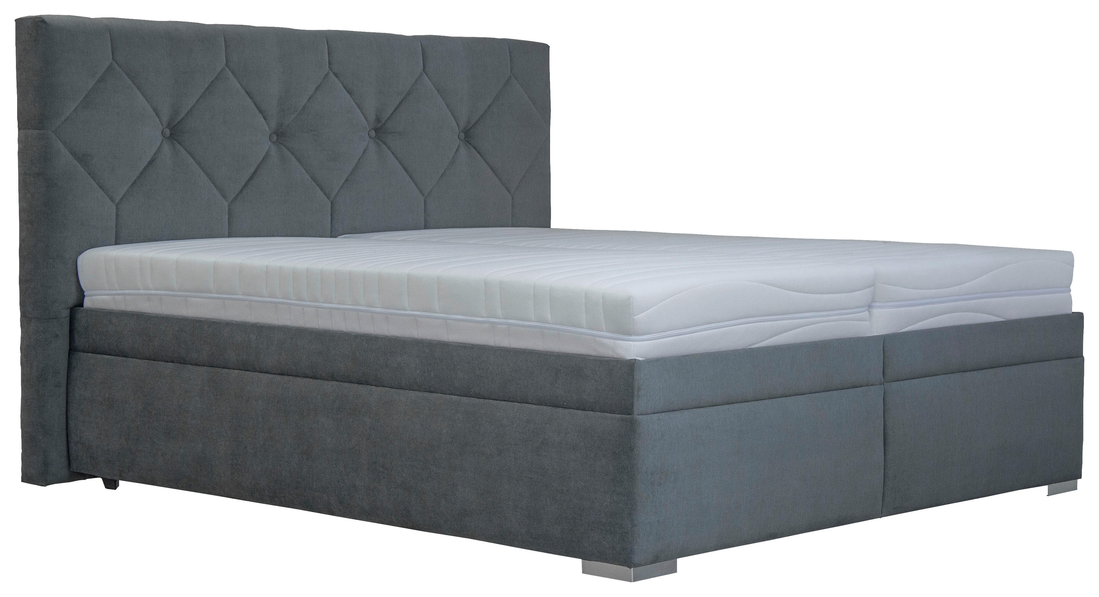 Polsterbett Gela grau Gela - grau (199,00/126,00/217,00cm)