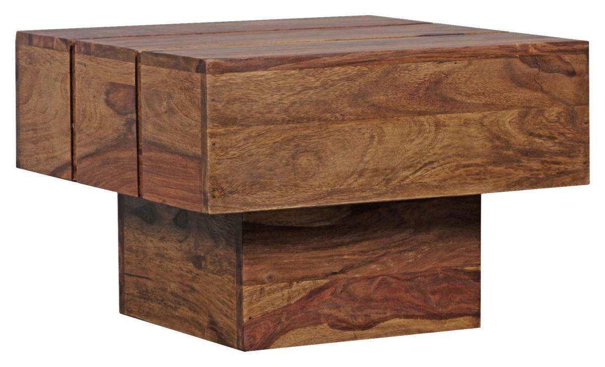 Beistelltisch natur Echtholz B/H/T: ca. 44x30x44 cm Beistelltisch - natur (44,00/30,00/44,00cm) - Wohnling