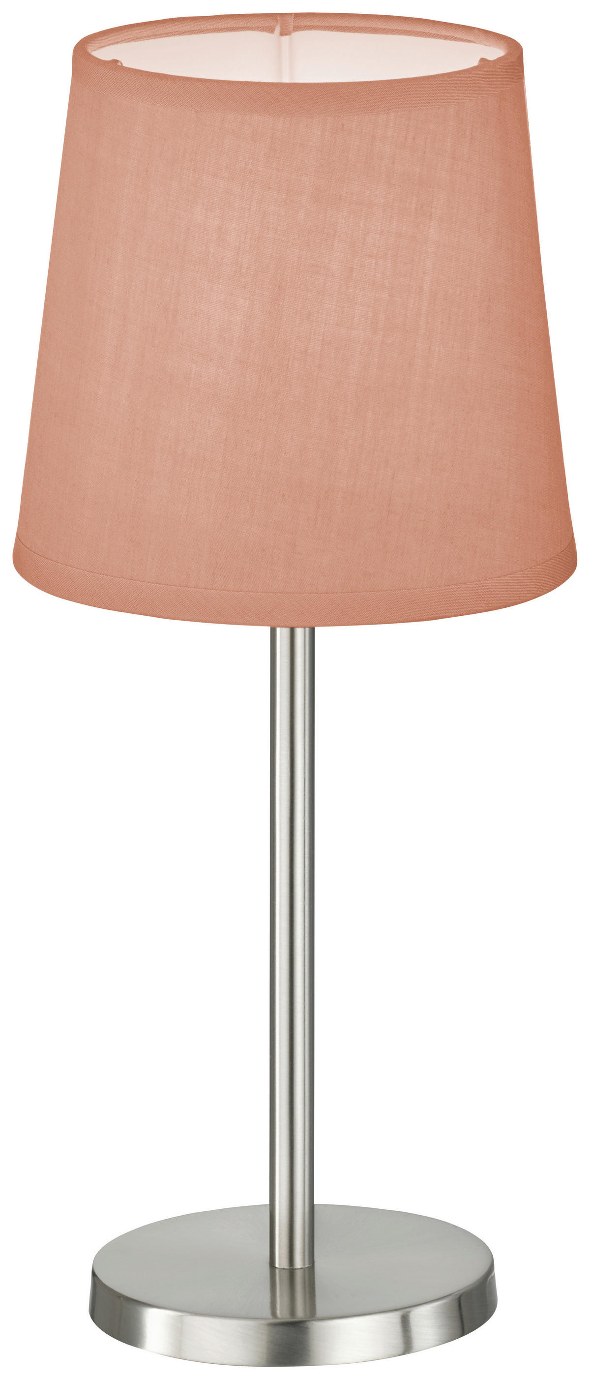 easy! by FHL Tischleuchte 850226 Eve rosa nickel matt Textil Metall H/D: ca. 30x14 cm E14 1 Brennstellen Eve - nickel matt/rosa (14,00/30,00cm) - easy! by FHL