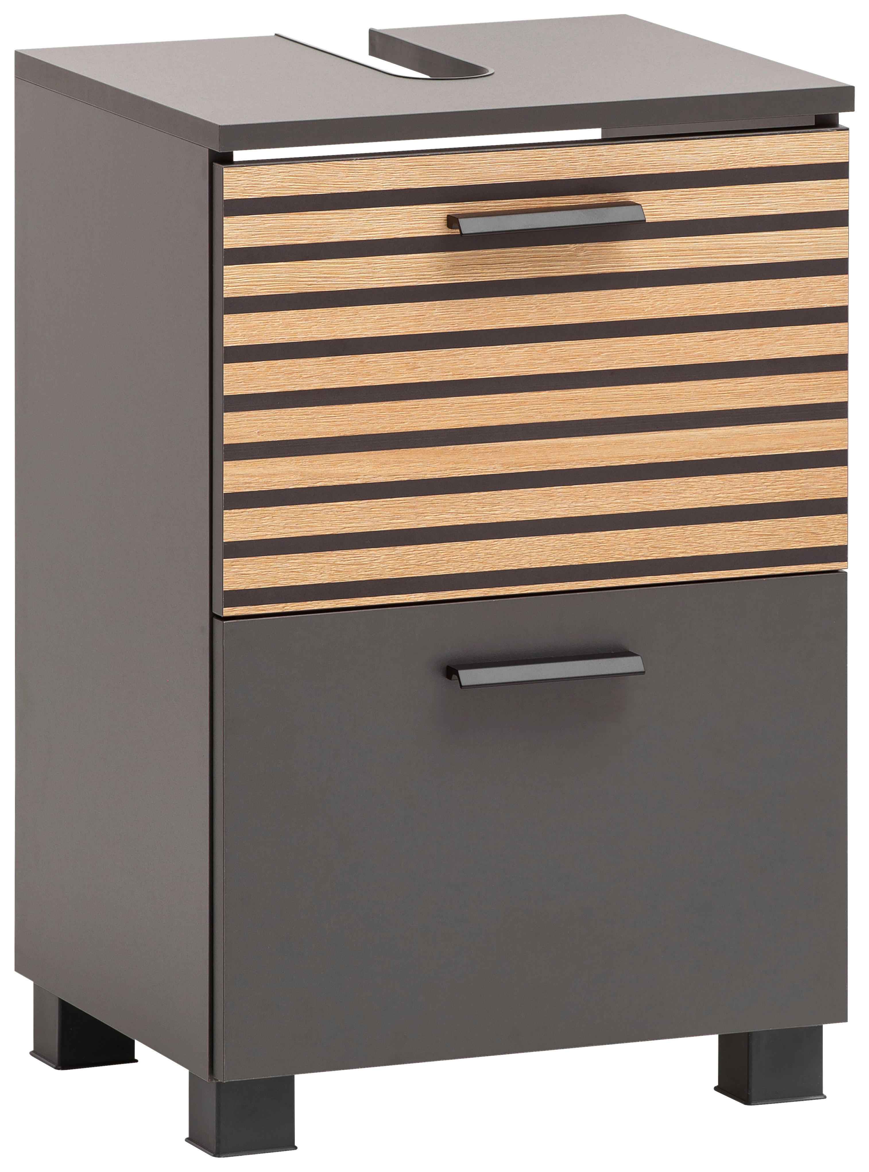 Waschbeckenunterschrank Katta anthrazit B/H/T: ca. 40,2x60,8x35 cm Katta - anthrazit (40,20/60,80/35,00cm) - Schildmeyer
