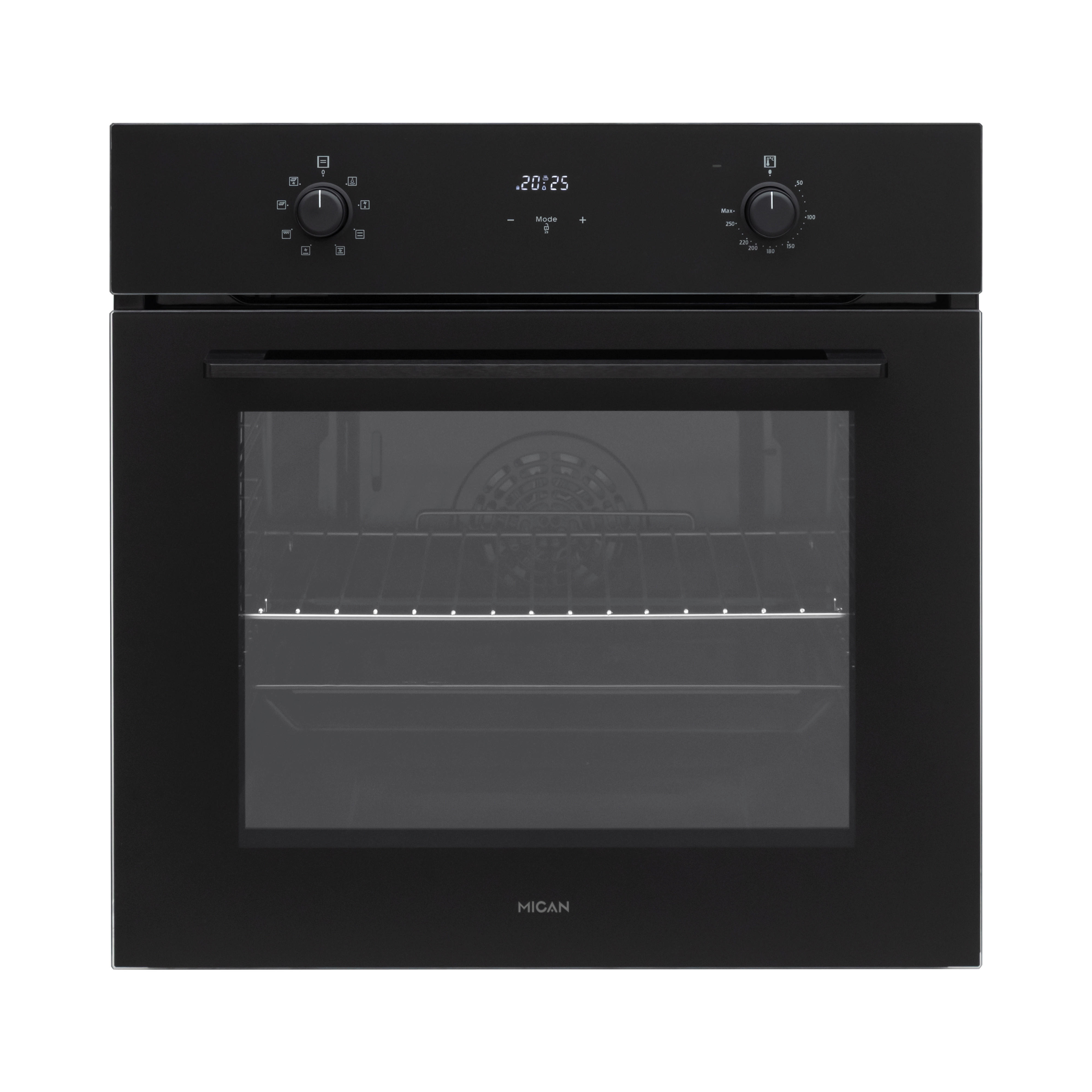 Mican Einbaubackofen BOAHSD65 schwarz Metall B/H/T: ca. 59,5x59,5x57 cm BOAHSD65 - schwarz (59,50/59,50/57,00cm) - Mican