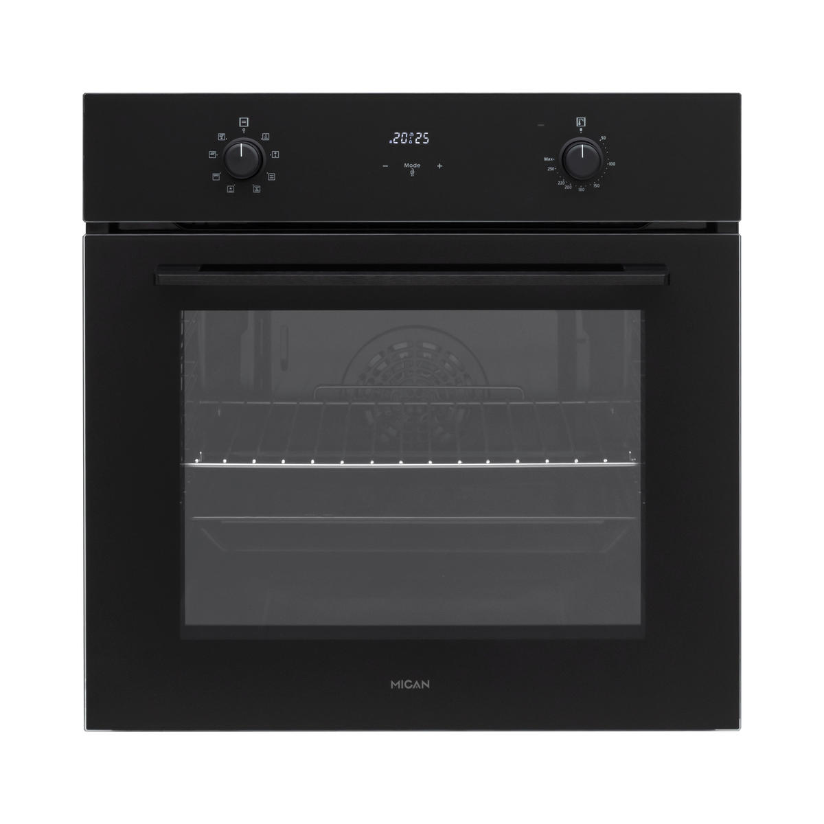 Mican Einbaubackofen BOAHSD65 schwarz Metall B/H/T: ca. 59,5x59,5x57 cm BOAHSD65 - schwarz (59,50/59,50/57,00cm) - Mican