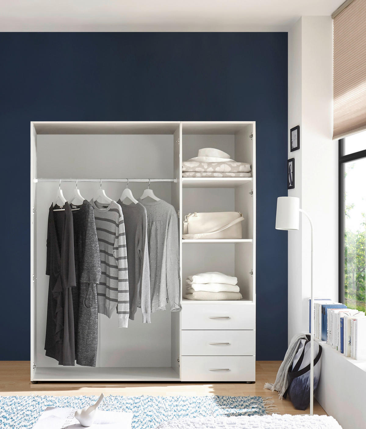 Kleiderschrank Harry weiß B/H/T: ca. 150x177x50 cm Harry - weiß (150,00/177,00/50,00cm)