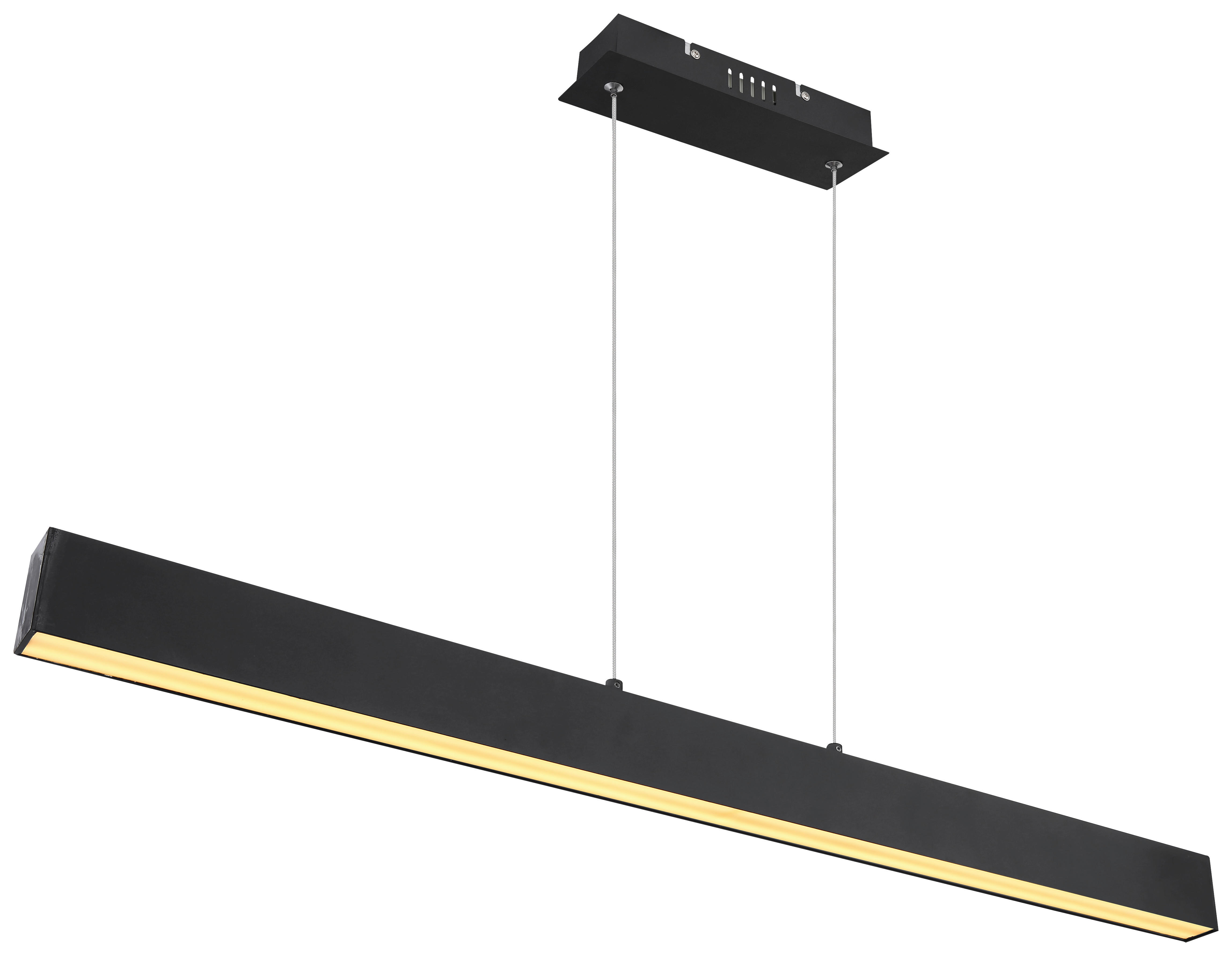 GLOBO Pendelleuchte 17006S schwarz Opal Kunststoff Metall B/H/T: ca. 121x120x8 cm LED-Pendelleuchte_Verena schwarz - schwarz/Opal (121,00/120,00/8,00cm) - GLOBO