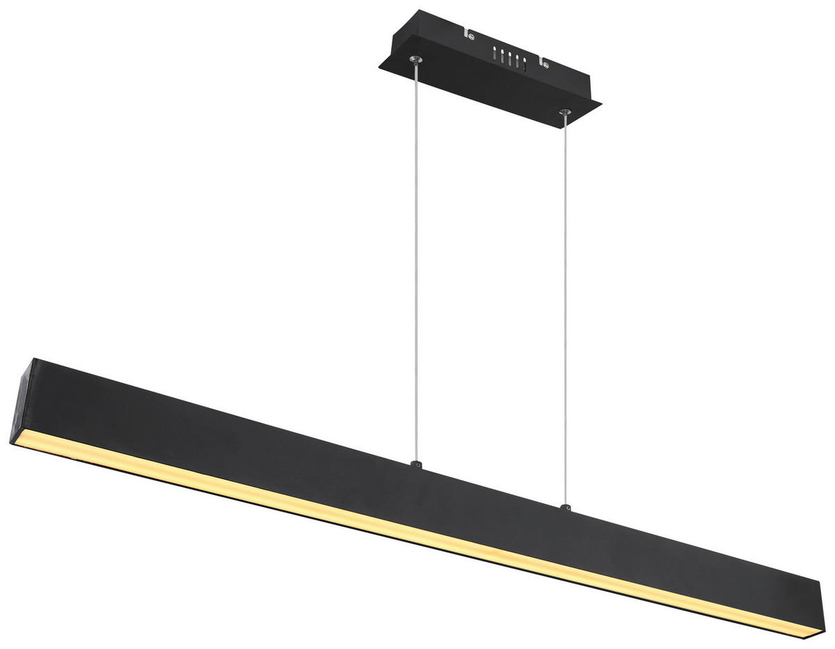 GLOBO Pendelleuchte 17006S schwarz Opal Kunststoff Metall B/H/T: ca. 121x120x8 cm LED-Pendelleuchte_Verena schwarz - schwarz/Opal (121,00/120,00/8,00cm) - GLOBO