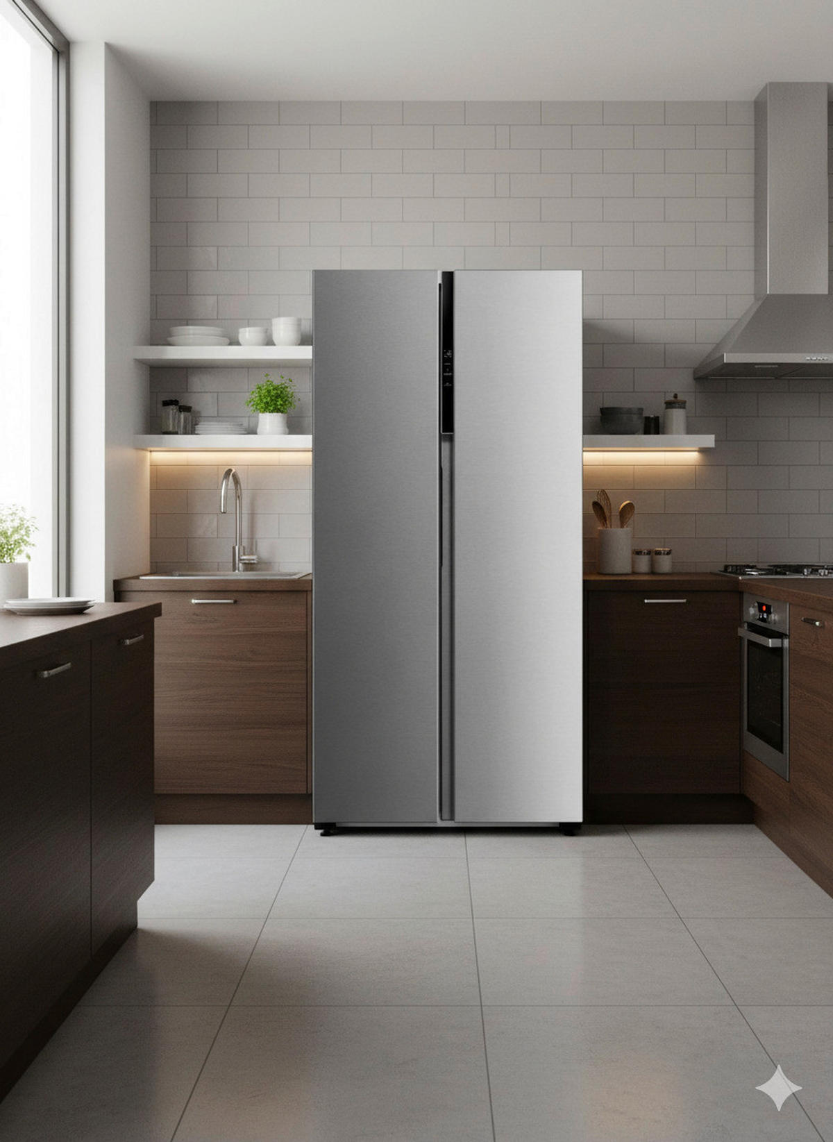 POCOline Side-by-Side SBS179-460EIXDNF Inox B/H/T: ca. 83,5x177,5x63,5 cm Side-by-Side SBS179-460EIXDNF - Inox (83,50/177,50/63,50cm) - POCOline