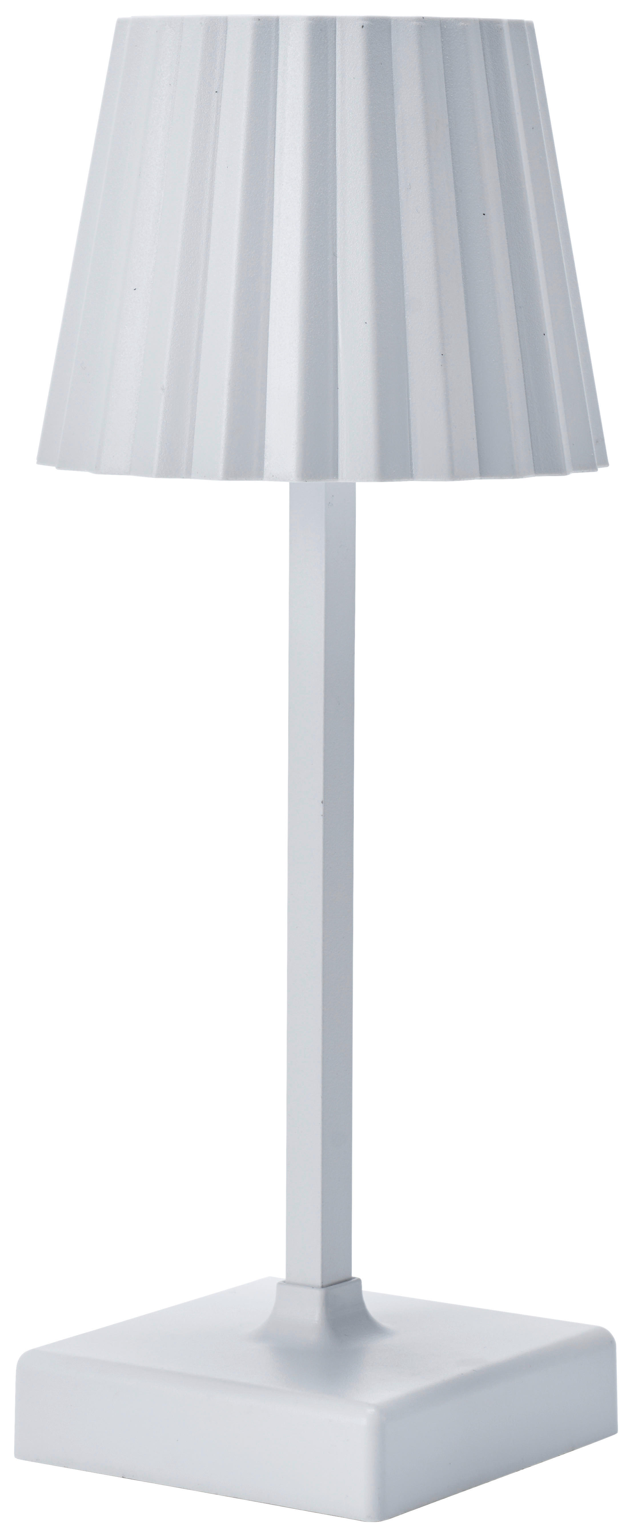 POCOline Tischleuchte weiß Kunststoff B/L/D: ca. 11x11x26 cm Batterie-Tischleuchte_Lana - weiß (11,00/11,00cm) - POCOline