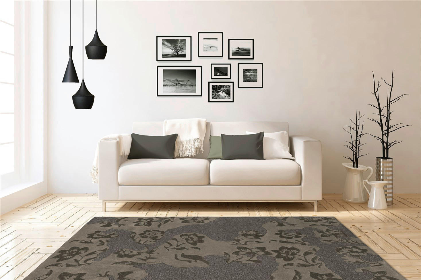 Arte Espina Kurzflorteppich Spirit 7302 grau B/L: ca. 120x180 cm Spirit 7302 - taupe/grau (120,00/180,00cm) - Arte Espina