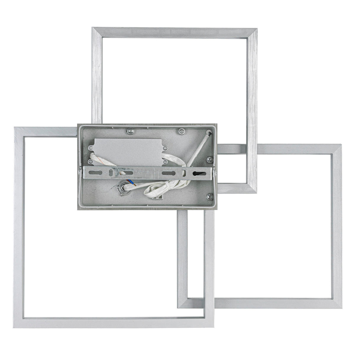 Nolo LED-Deckenleuchte Triple silber Kunststoff B/H/L: ca. 45x8x49,5 cm Triple - silber (49,50/45,00/8,00cm) - Nolo
