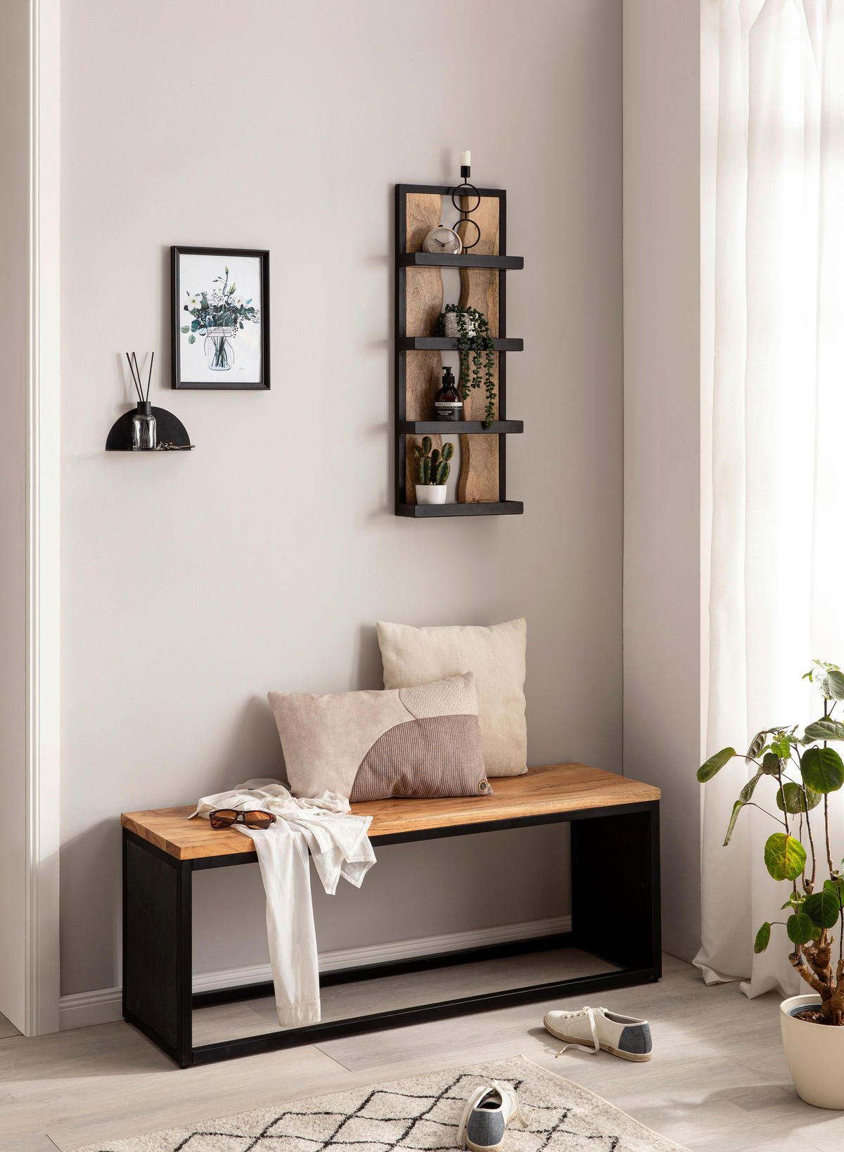 Wandregal B/H/T: ca. 30x80x10 cm Wandregal - (30,00/80,00/10,00cm) - Wohnling