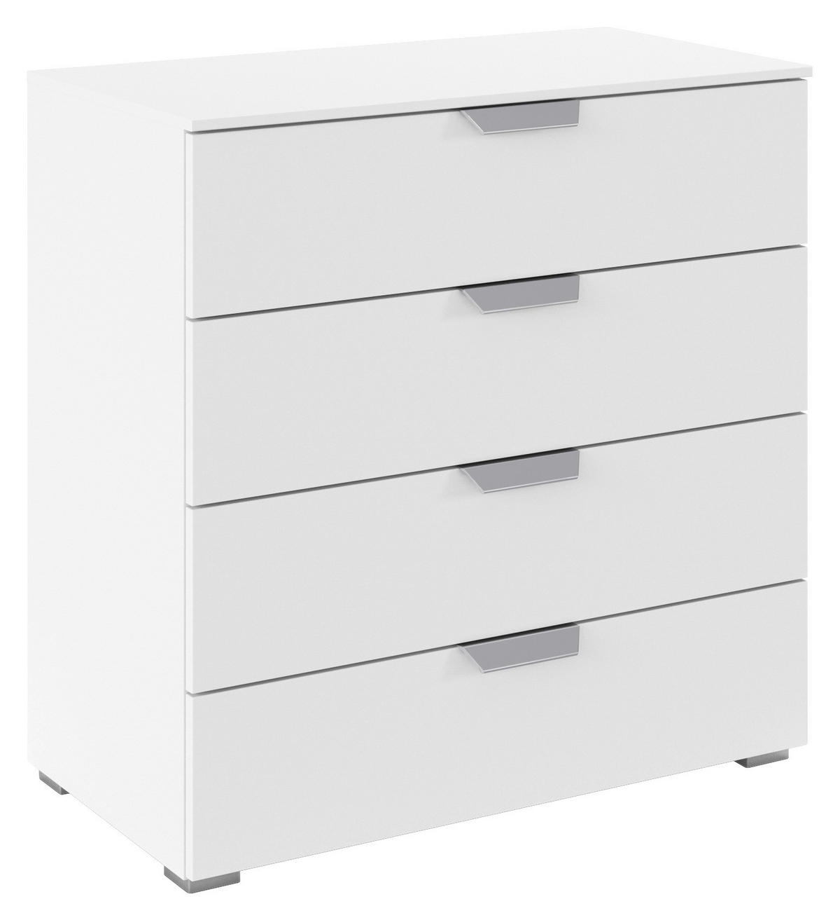 Kommode Aditio Alpinweiß B/H/T: ca. 80x81x42 cm Aditio - Alpinweiß/Alu (80,00/81,00/42,00cm)