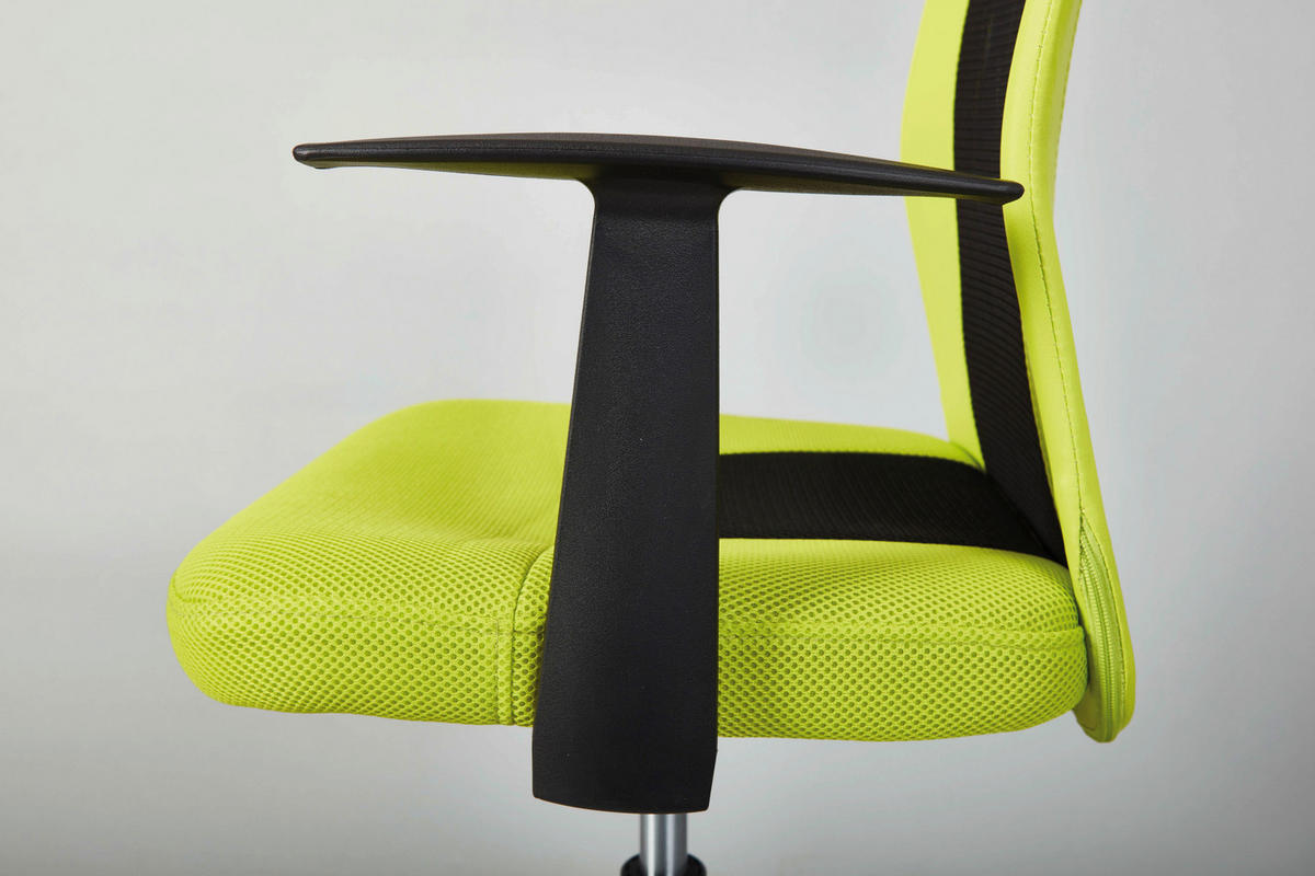 Drehstuhl Donny grün schwarz Kunstleder Netzstoff Donny - schwarz/grün (55,00/85,00/54,50cm) - Inter Link