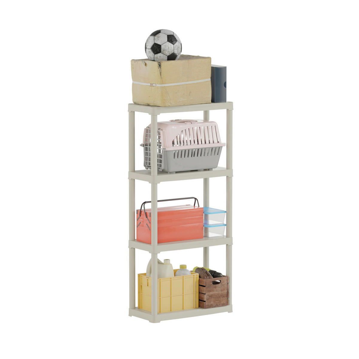 Artplast Kunststoffregal Tempo creme Polypropylen B/H/L: ca. 30x133x60 cm Tempo - creme (60,00/30,00/133,00cm) - ArtPlast