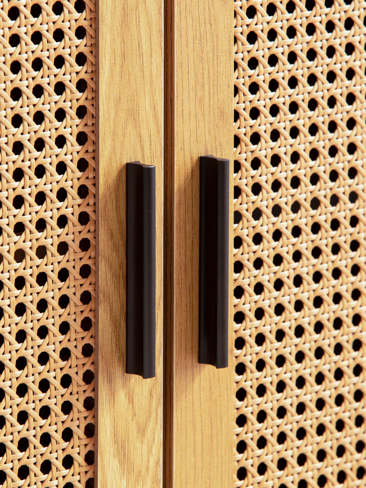 Sideboard schwarz Eiche Optik B/H/T: ca. 80x86,5x40 cm Sideboard - schwarz (80,00/86,50/40,00cm) - Wohnling