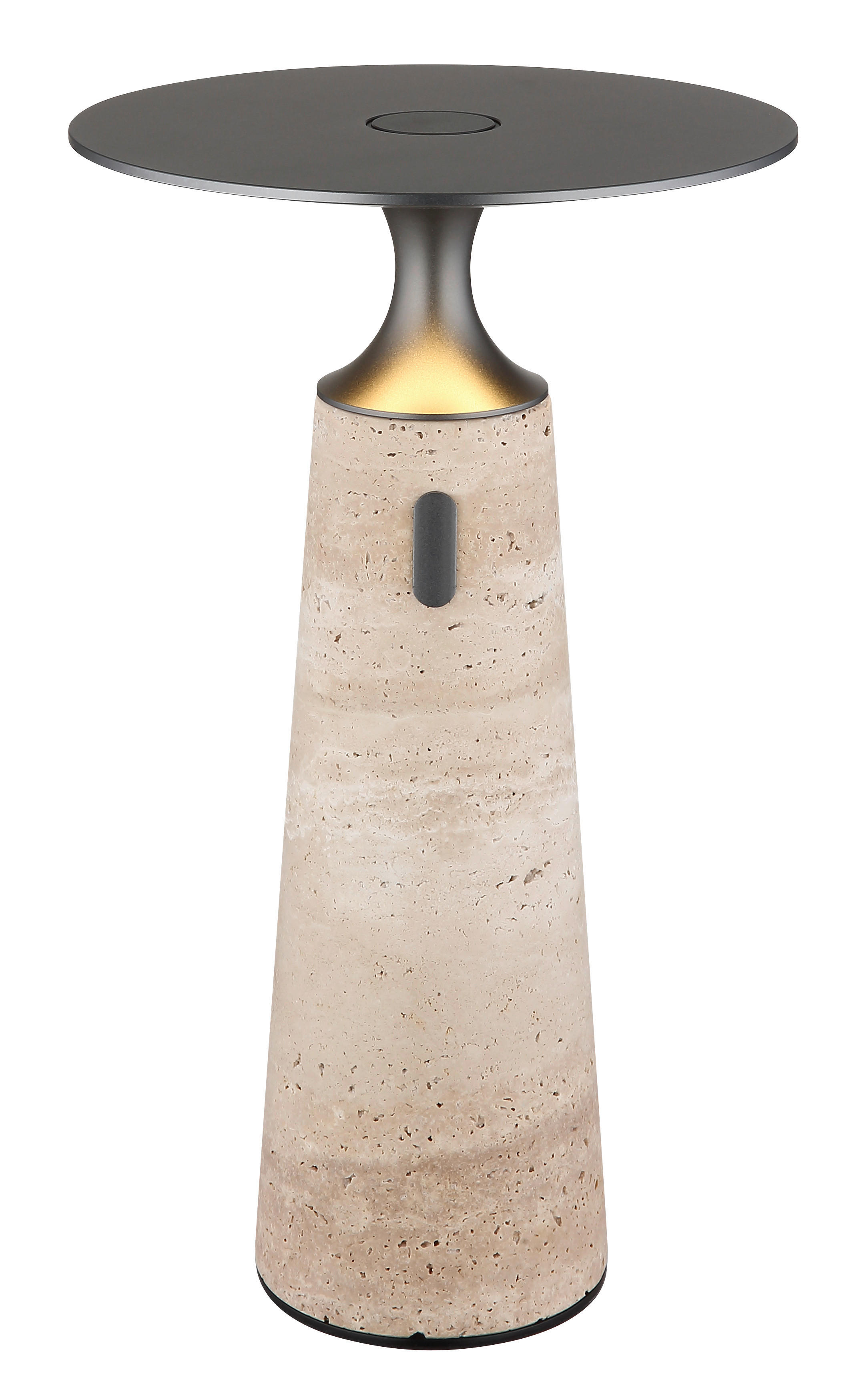 Thumbnail - GLOBO Tischleuchte grau Graphit Opal Aluminium Stein H/D: ca. 33,6x20 cm 1 Brennstellen