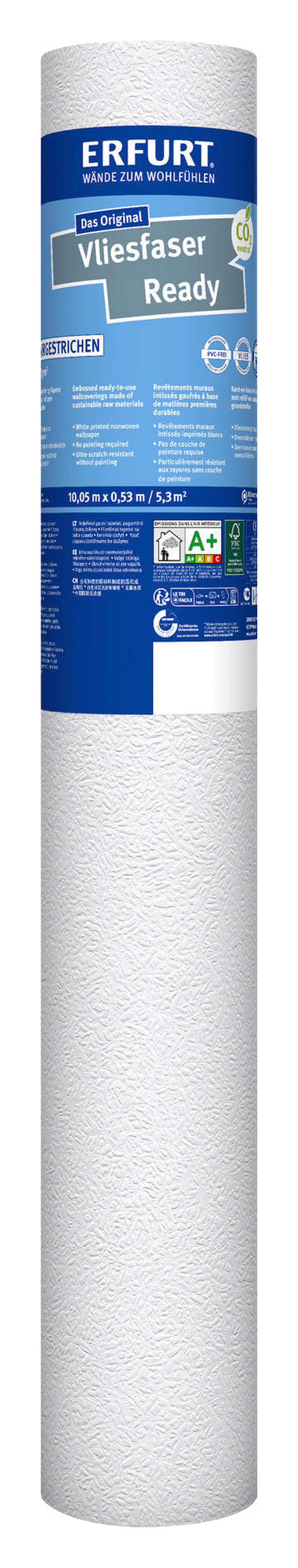 Erfurt Vliestapete Ready Ready weiß B/L: ca. 53x1005 cm Ready - weiß (53,00/1005,00cm) - Erfurt