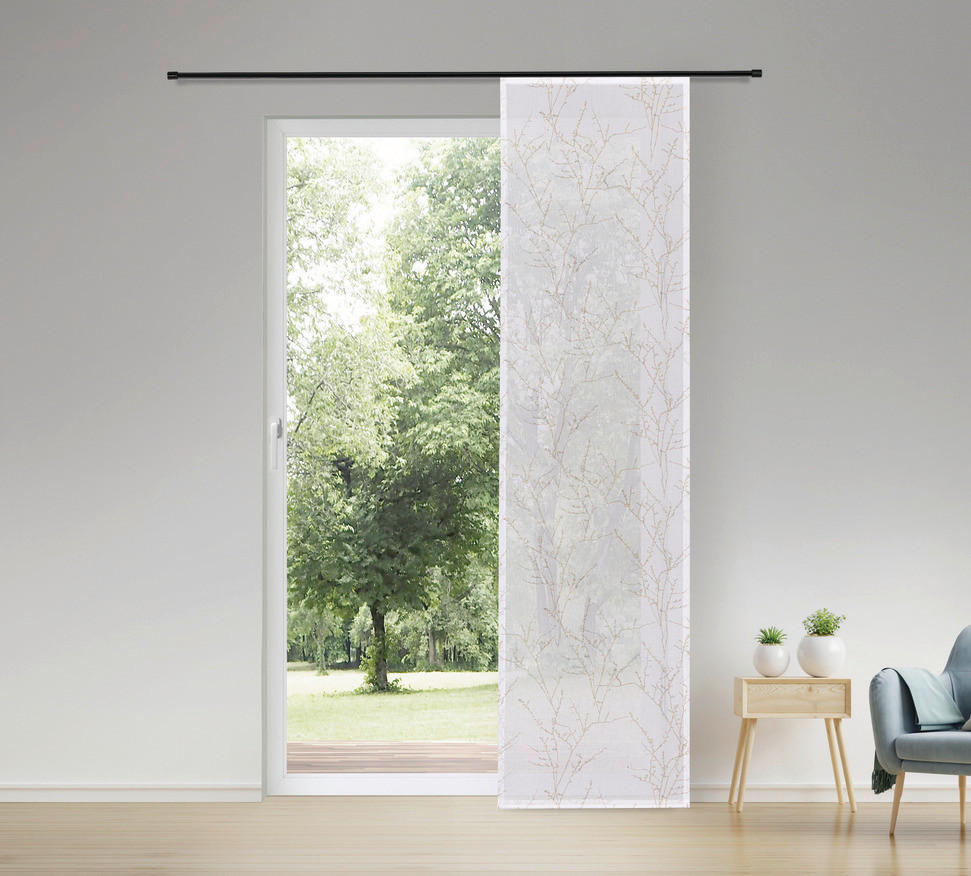 Schiebevorhang Äste beige B/L: ca. 60x245 cm Äste - beige/braun (60,00/245,00cm) - Happy Home