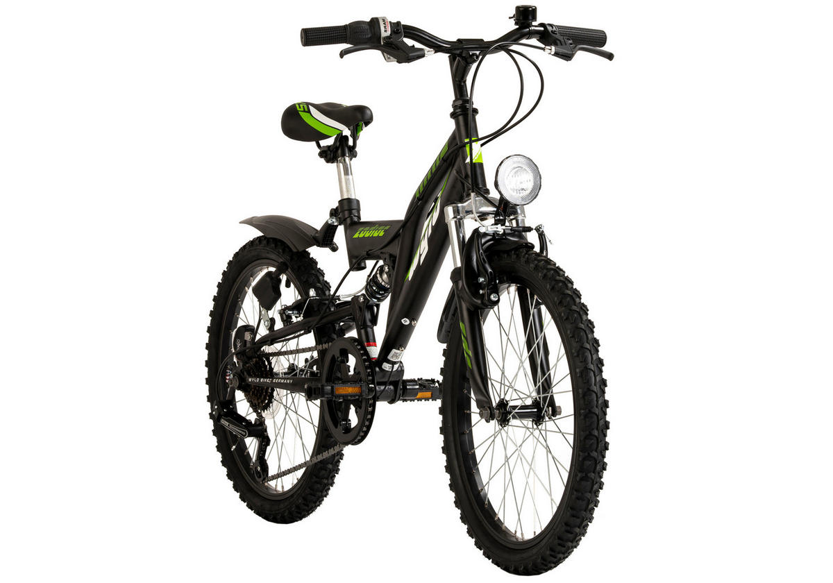 WYLD Kinder-Mountainbike Zodiac ZODIAC 20 Zoll Rahmenhöhe 31 cm 6 Gänge schwarz schwarz ca. 20 Zoll Zodiac - schwarz - WYLD