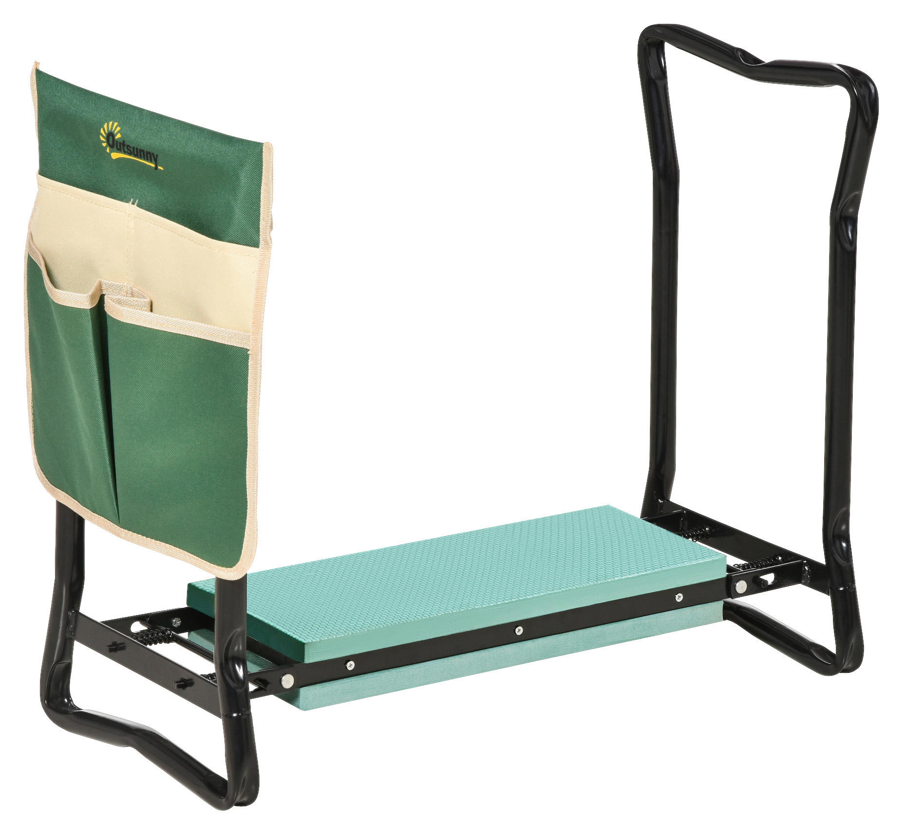Outsunny Gartenhocker grün B/H/T: ca. 58x49x28 cm ca. 150 kg Gartenhocker 845-335 - grün (58,00/49,00/28,00cm) - Outsunny