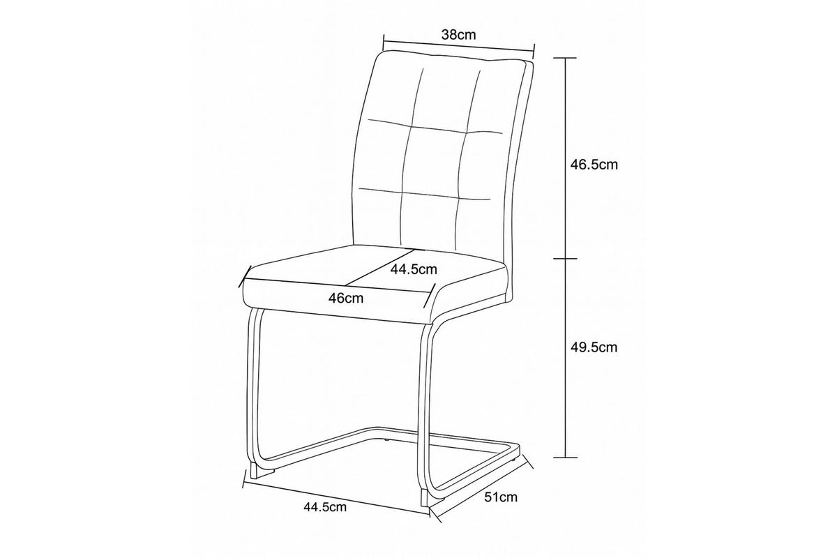 Schwingstuhl FRIEDA, 2er Set creme schwarz B/H/T: ca. 47x94x61 cm FRIEDA, 2er Set - creme/schwarz (47,00/94,00/61,00cm) - xonox.home