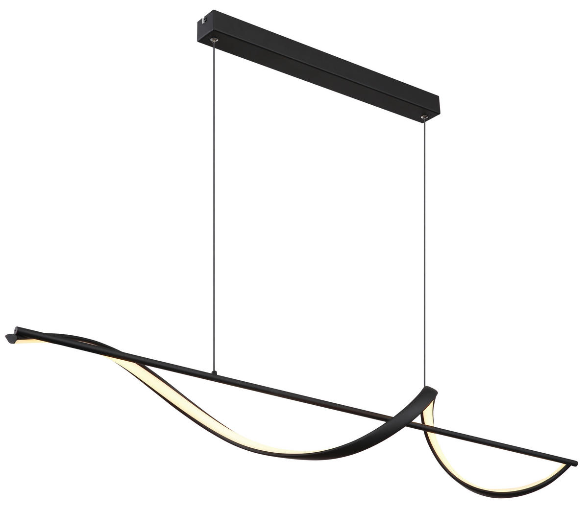 GLOBO LED-Pendelleuchte Opal schwarz Silikon Metall B/H/T: ca. 20x150x120 cm VIOLINO - schwarz/Opal (20,00/150,00/120,00cm) - GLOBO