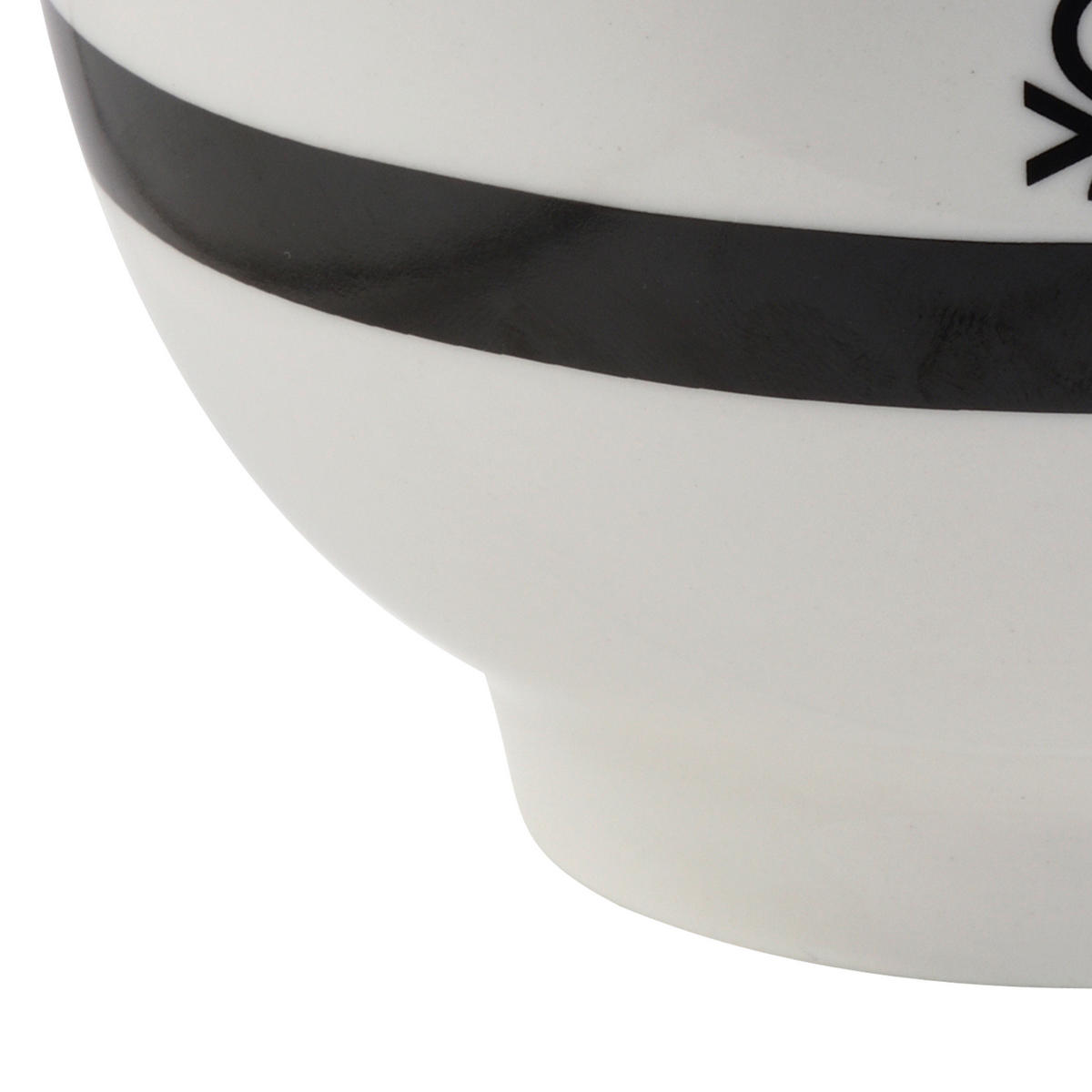 BENETTON Mehrzweckschalenset Black & white weiß Porzellan Black & white - weiß/schwarz - BENETTON