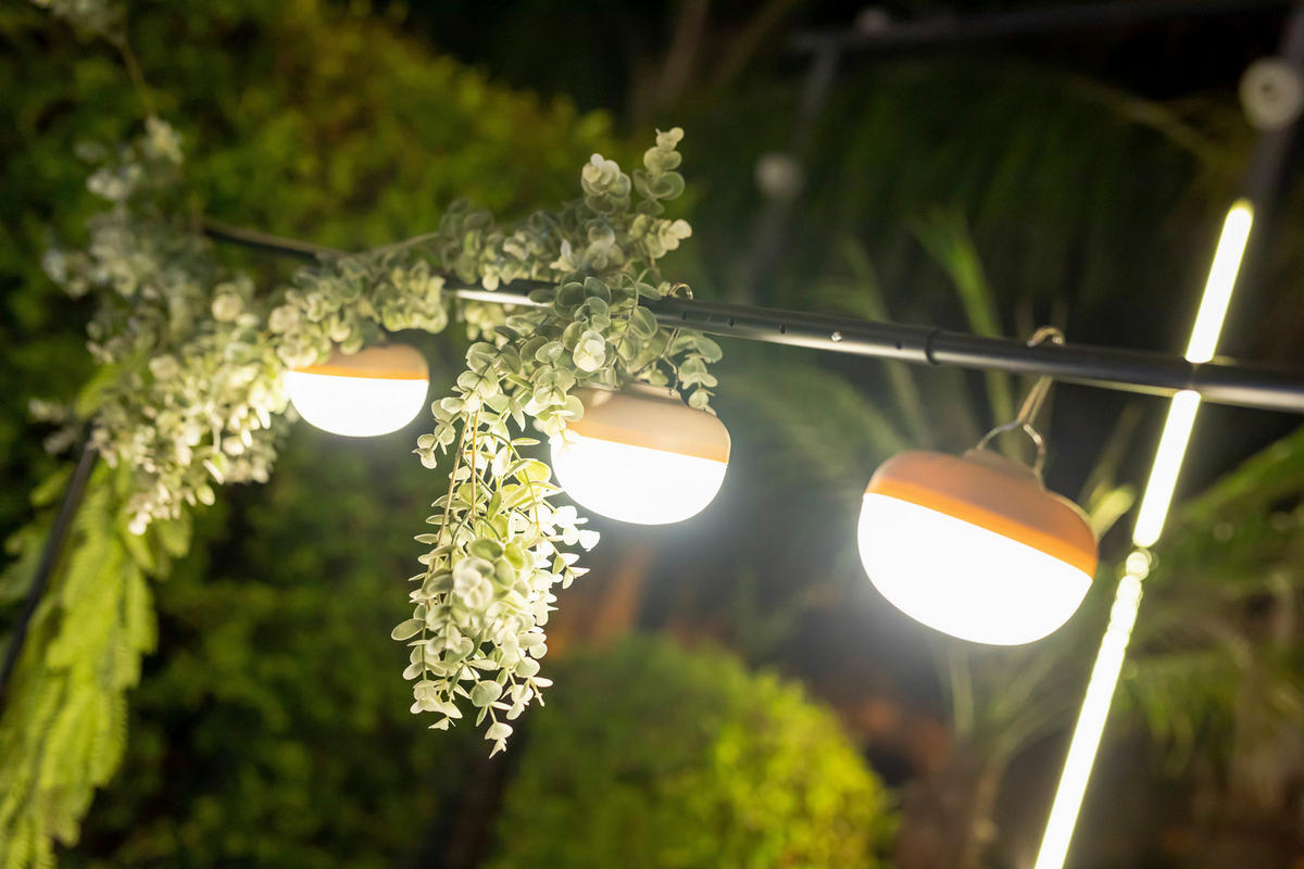 NewGarden LED-Außendekoleuchte weiß beige Kunststoff B/H/L: ca. 11x8,5x11 cm 1.0 Brennstellen CHERRY - beige/weiß (11,00/11,00/8,50cm) - NewGarden