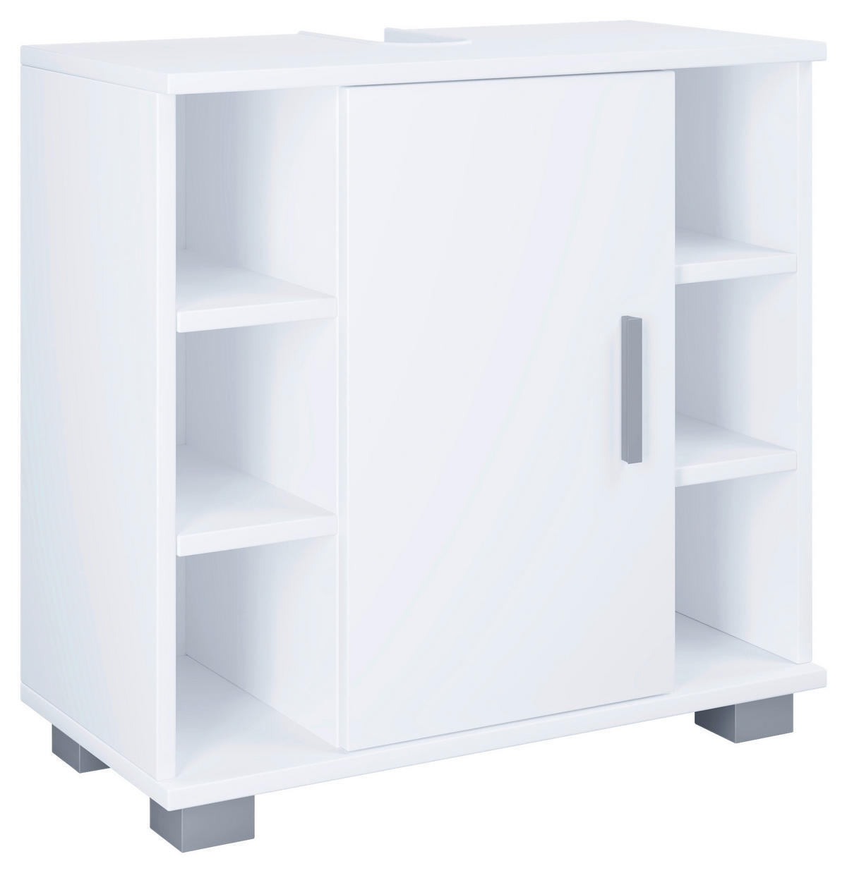 Waschbeckenunterschrank Zalo weiß B/H/T: ca. 60x58x30 cm Zalo - weiß (60,00/58,00/30,00cm) - VCM Möbel