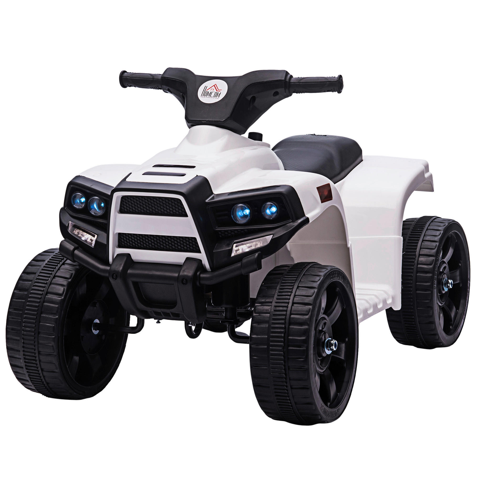 HOMCOM Kinder-Elektroquad schwarz B/H/L: ca. 65x43x40 cm Kinder-Elektroquad - weiß/schwarz (40,00/65,00/43,00cm) - HOMCOM
