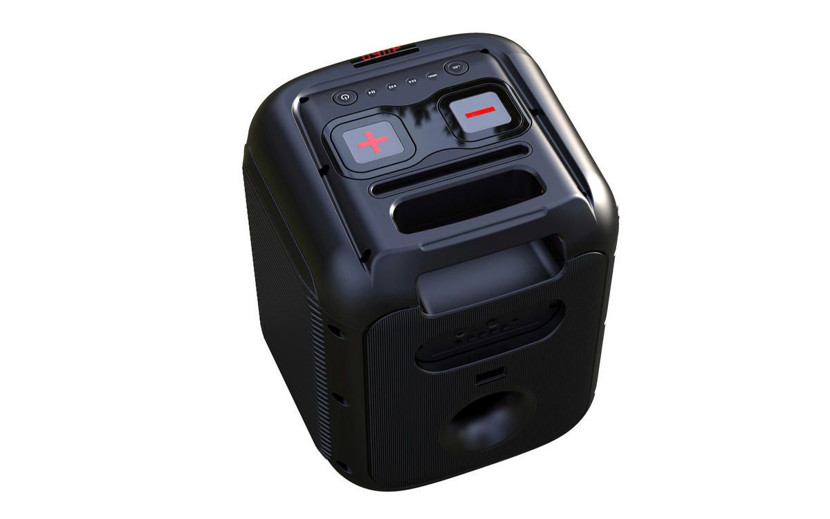 Denver Lautsprecher schwarz B/H/L: ca. 35x50x35 cm Bluetooth-Partylautsprecher_BPS-250 - schwarz (35,00/35,00/50,00cm) - Denver