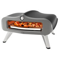 Rachs KOCHWERK Gas-Pizzaofen silber Edelstahl B/H/L/D: ca. 61,5x32x70,5x55 cm Pizzaofen_Glas - schwarz/silber (70,50/61,50/32,00cm) - Rachs KOCHWERK