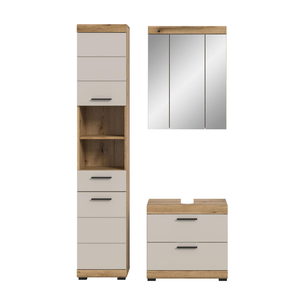 Thumbnail - Badezimmer-Set Scout Evoke Oak Nachbildung Kaschmirgrau Nachbildung B/H/T: ca. 112x191x34 cm