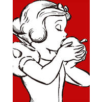 Komar Poster Snow White Apple Bite - red Disney B/L: ca. 30x40 cm Snow White Apple Bite - red - (30,00/40,00cm) - Komar
