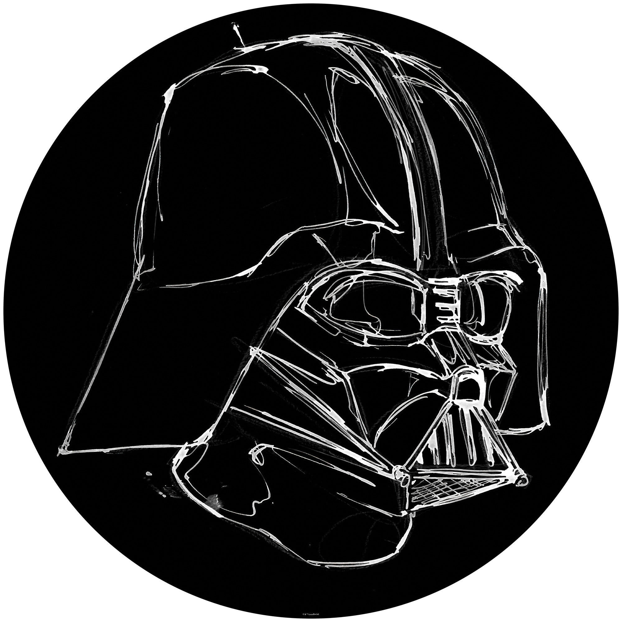 Komar Fototapete Star Wars Ink Vader D: ca. 125 cm Star Wars Ink Vader - (125,00cm) - Komar