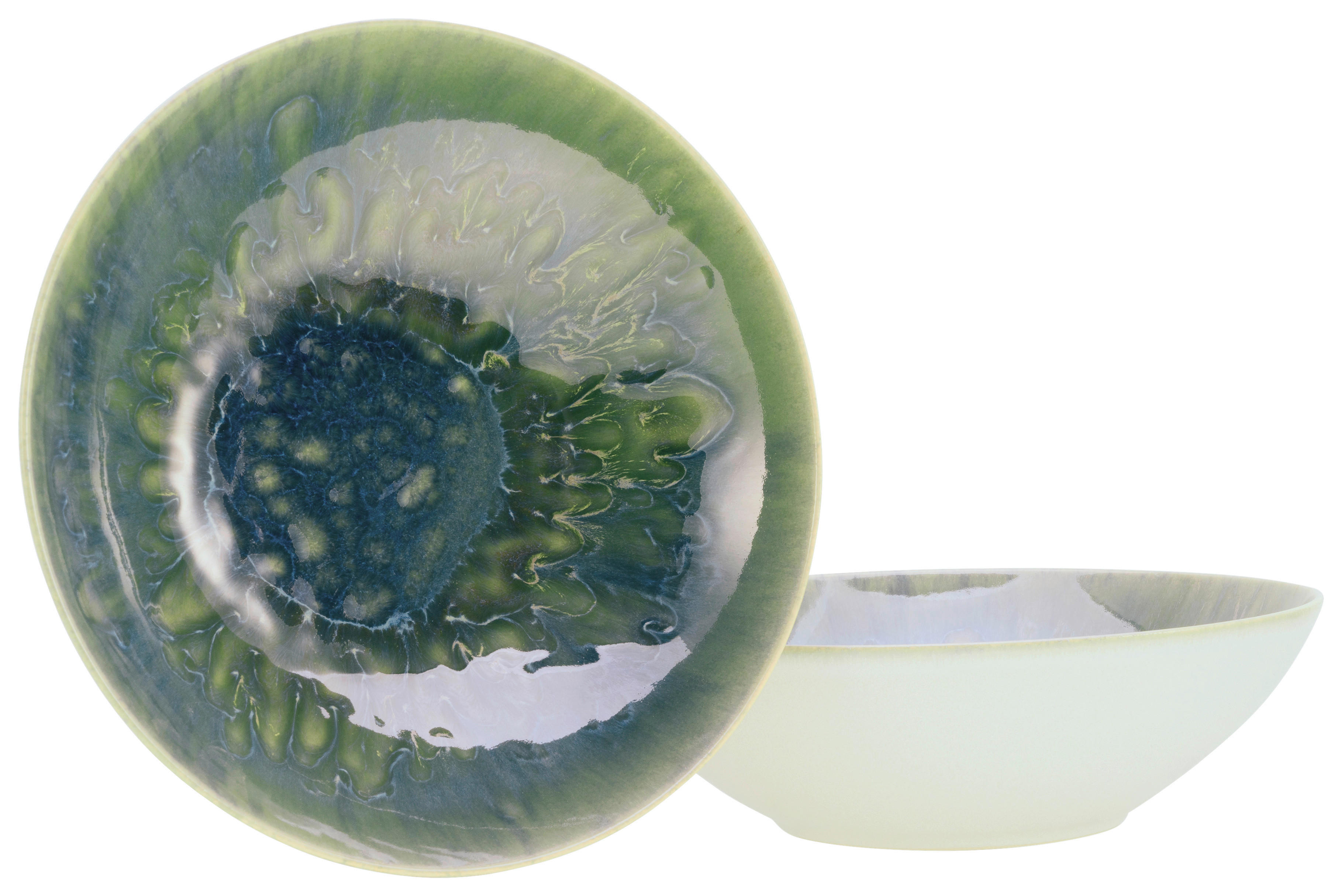 CreaTable Salatschale Yuki multicolor Steinzeug D: ca. 24 cm Yuki - multicolor (24,00cm) - CreaTable