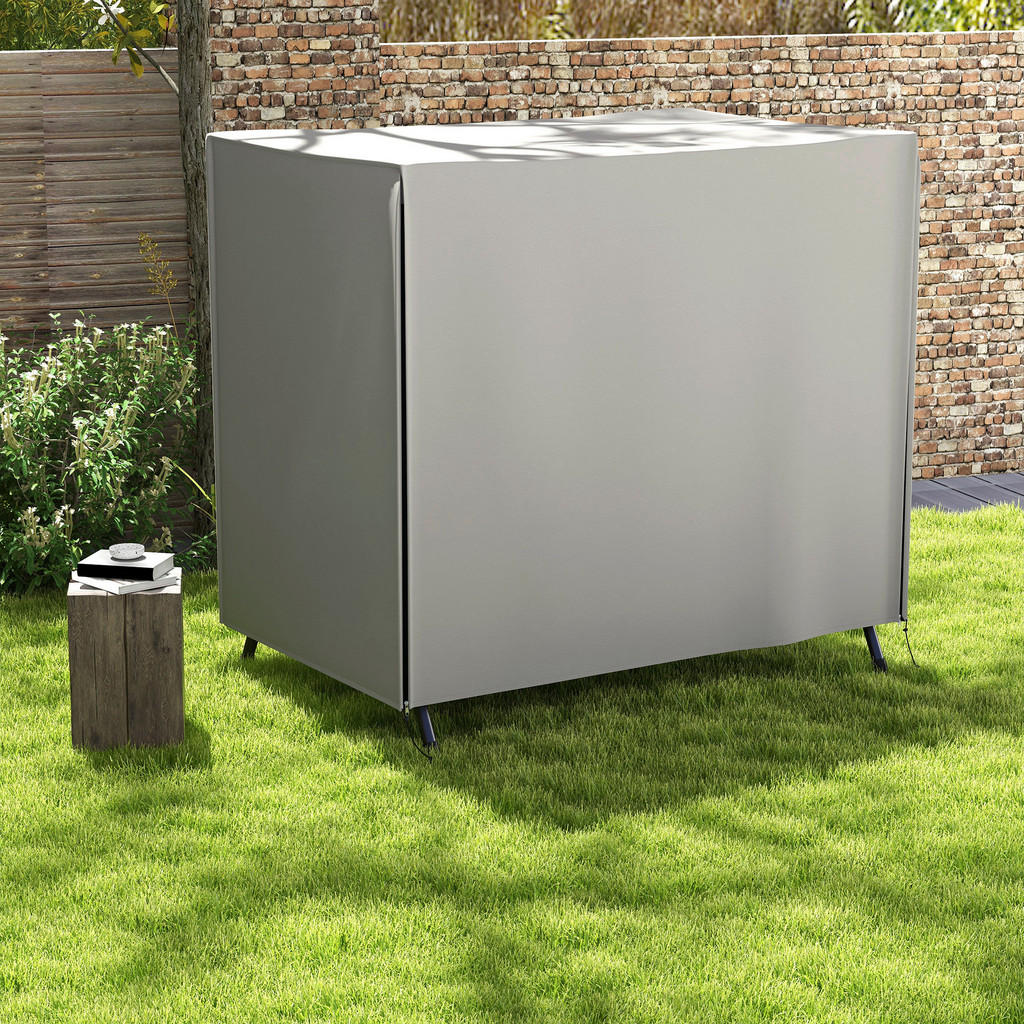 Thumbnail - Outsunny Abdeckplane grau Polyester B/H/L: ca. 114x177x152 cm