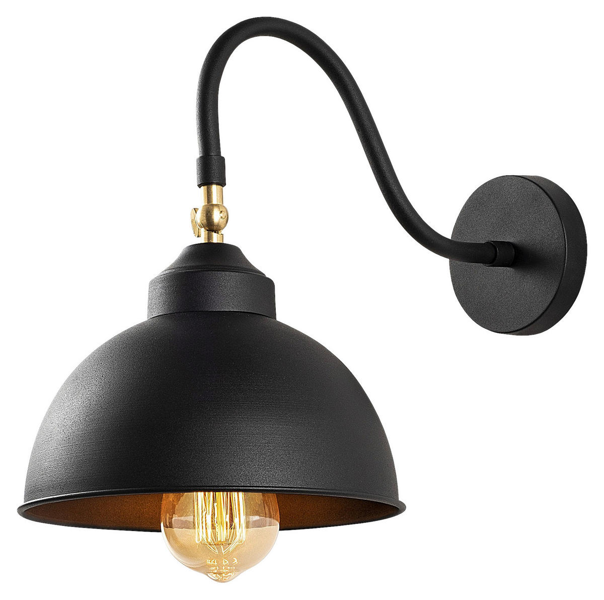 Opviq Wandleuchte schwarz B/H/T/L: ca. 32x28x32x21 cm E27 1 Brennstellen Saglam - schwarz (21,00/32,00/28,00cm) - Opviq