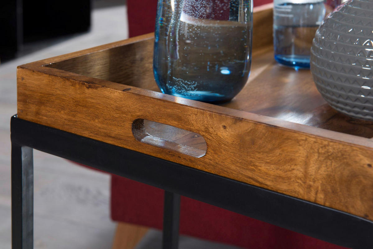 Beistelltisch rosenholz Nachbildung Holz B/H/T: ca. 70x65x34 cm Beistelltisch - rosenholz (70,00/65,00/34,00cm) - Wohnling