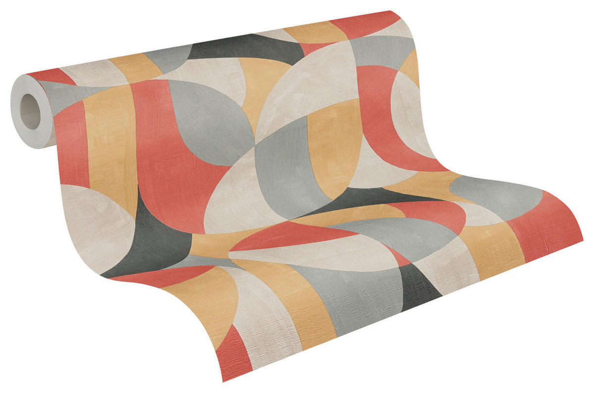 A.S.Creation Vliestapete beige rot B/H/D: ca. 53x1005x8,2 cm Vliestapete - beige/rot (8,20/1005,00cm) - A.S.Creation